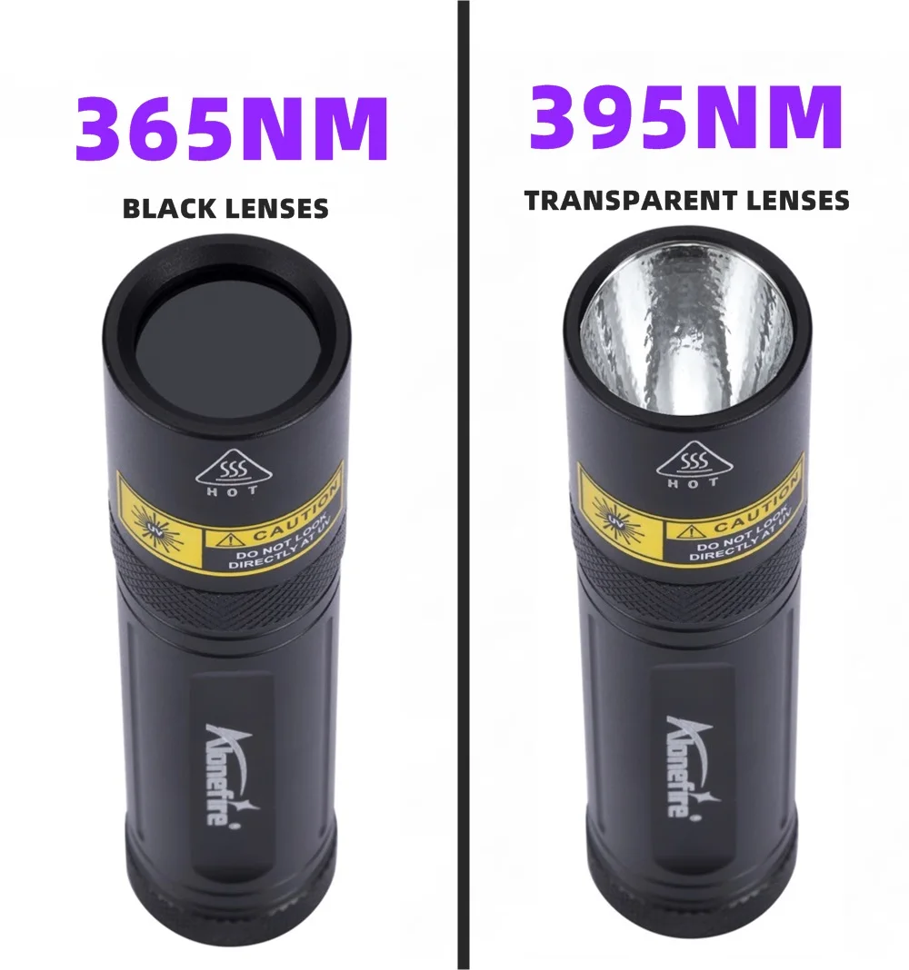 10W 365nm UV Flashlight 395nm Ultraviolet Black Light Resin Nail polish Curing Pet Moss Cat Dog Stains Bed Bug Detector SV77