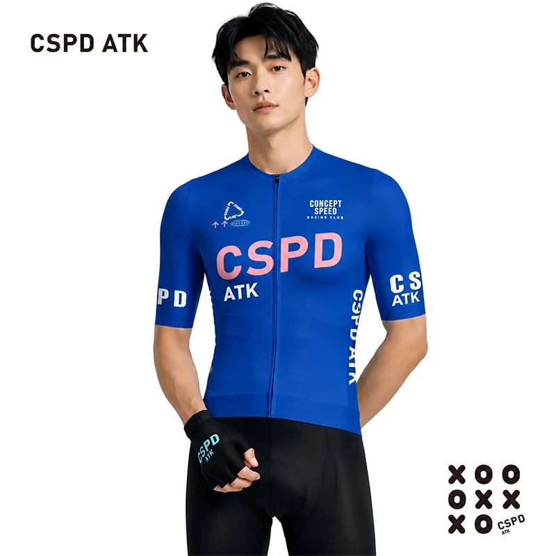 

CSPD ATK Men's Cycling Shirt Summer Sunscreen Bicycle Sports Shirt Moisture wicking Bicycle Top MTB Bicycle Clothing