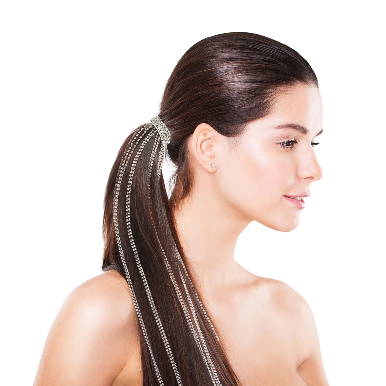 

Женская заколка для волос со стразами, длинная кисточка, блестящая заколка для волос, вечерние, банкетные, модные аксессуары для волос, милая заколка для волос