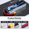 Zeee-lipo 3s fpvドローンバッテリー,xt60コネクター,rcカー,ボート,飛行機モデル,rcパーツ,11.1v,120c,5200mah,152mm 3