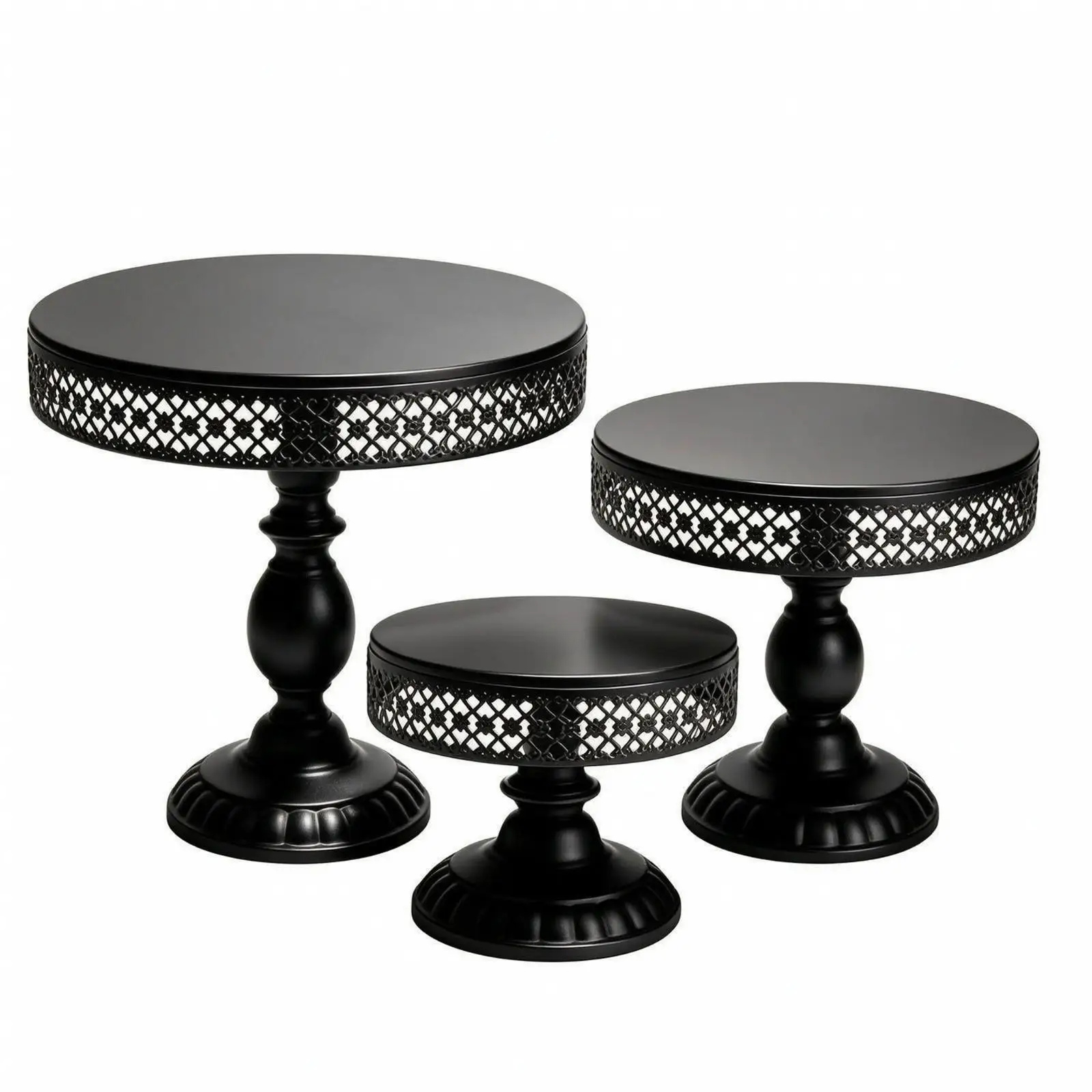 3 Tier Iron Dessert Stand Cake Display Pedestal Holder for Wedding Showcase