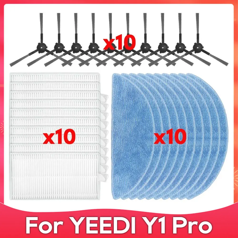 Compatible for ( Ecovacs YEEDI Y1 Pro ) Robot Vacuum Cleaner Mop Hepa Filter Side Brush Part Accessory