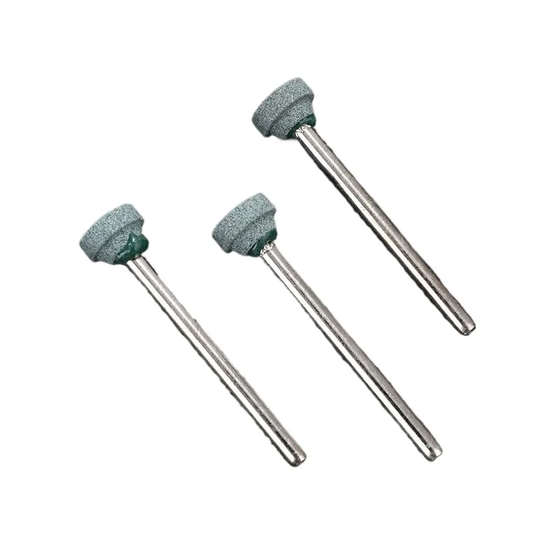 

3mm Handle Small T Grinding Wheel Electric Elliptical Grinding Head Polishing Wheel Grinding Head Brush 3PCS Tool Accessories