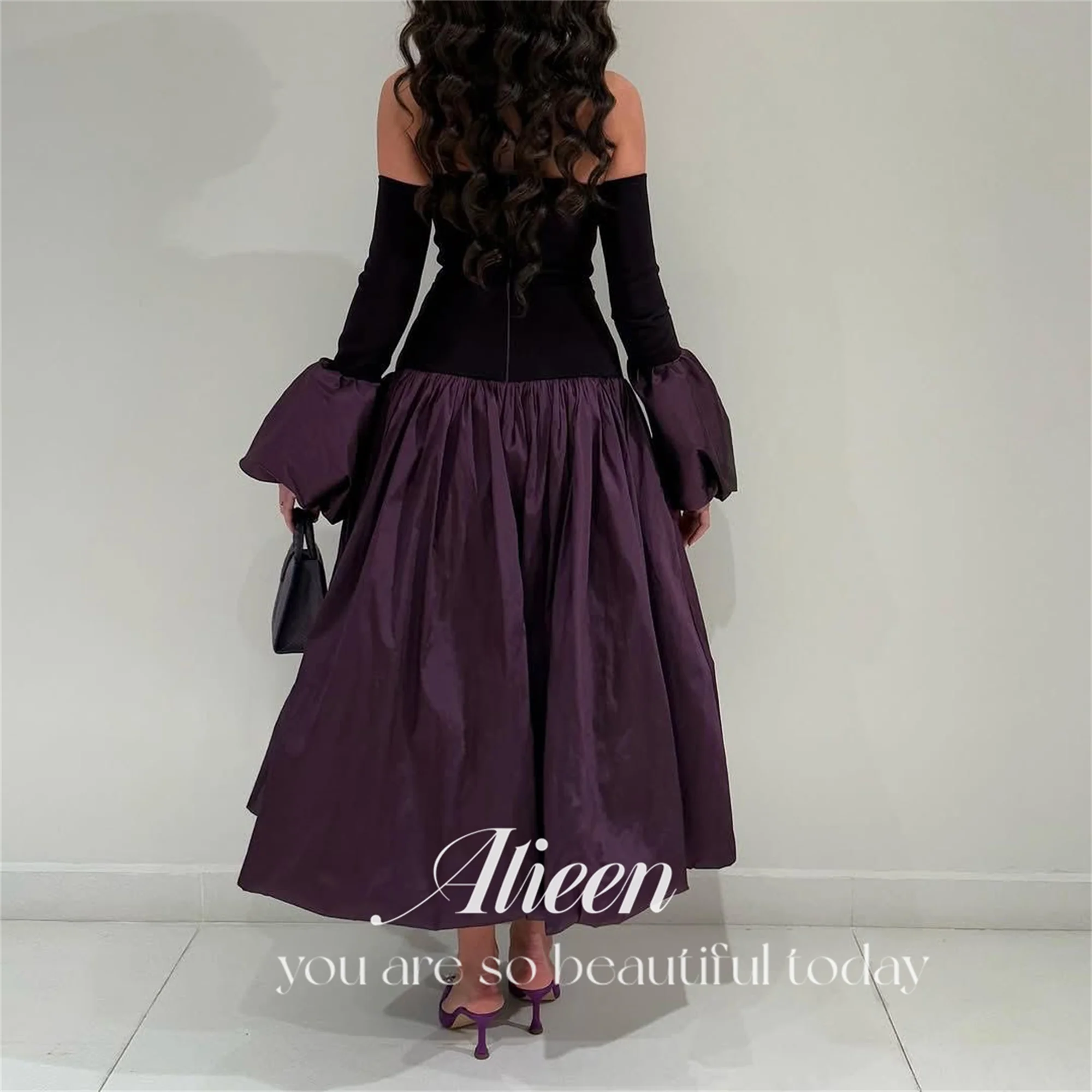 Aileen Off-shoulder Formal Dresses for Special Occasions Customized Elegant Party Dresses Woman Half-sleeved Wedding Party Dress