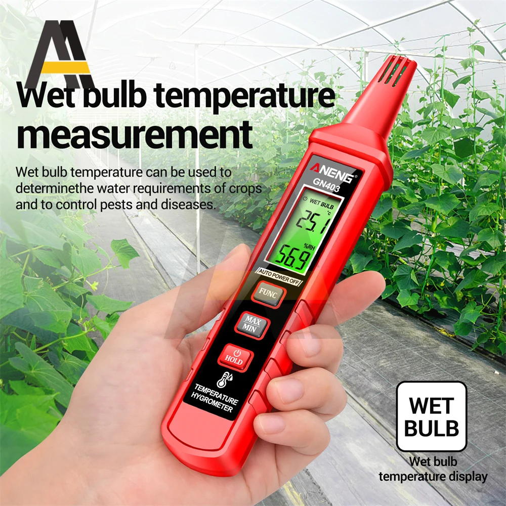 ANENG GN403 Industrial Digital Temperature Gas Leakage Analyzer Humidity Meter High Sensitivity Sensor Temperature Hygrometer