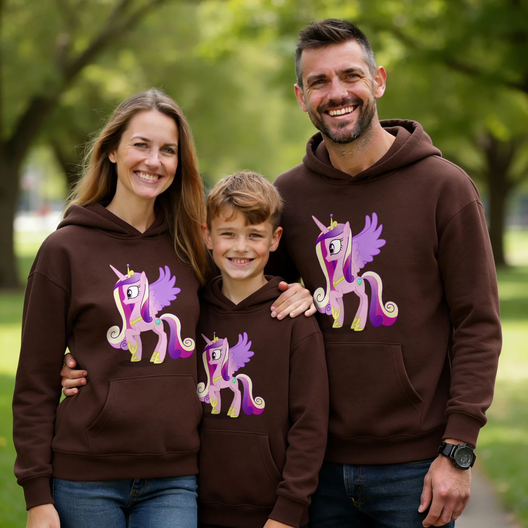 

Худи для родителей и детей My Little Pony, коллекция Осень/Зима 2025-26, 100% хлопок, с принтом, бренд Hasbro, повседневная одежда, один предмет