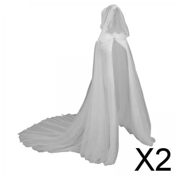 

Универсальная длинная сетчатая накидка с капюшоном, костюм ужаса для Хэллоуина, свадьбы, косплея