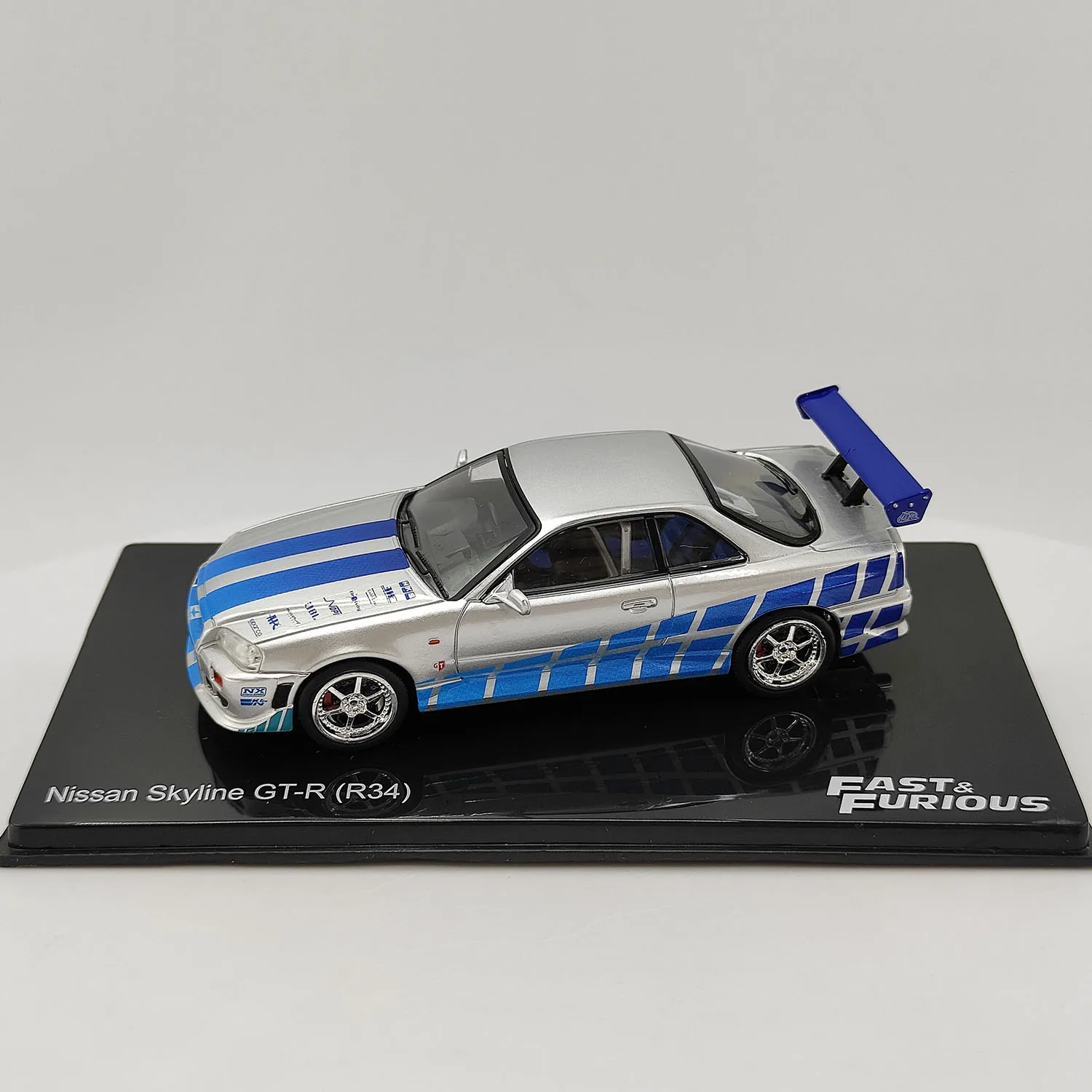دييكاست IXO 1/43 مقياس نيسان سكاي لاين GT-R R34 سبيكة سيارة نموذج تحصيل لعبة هدية تذكارية العرض #2