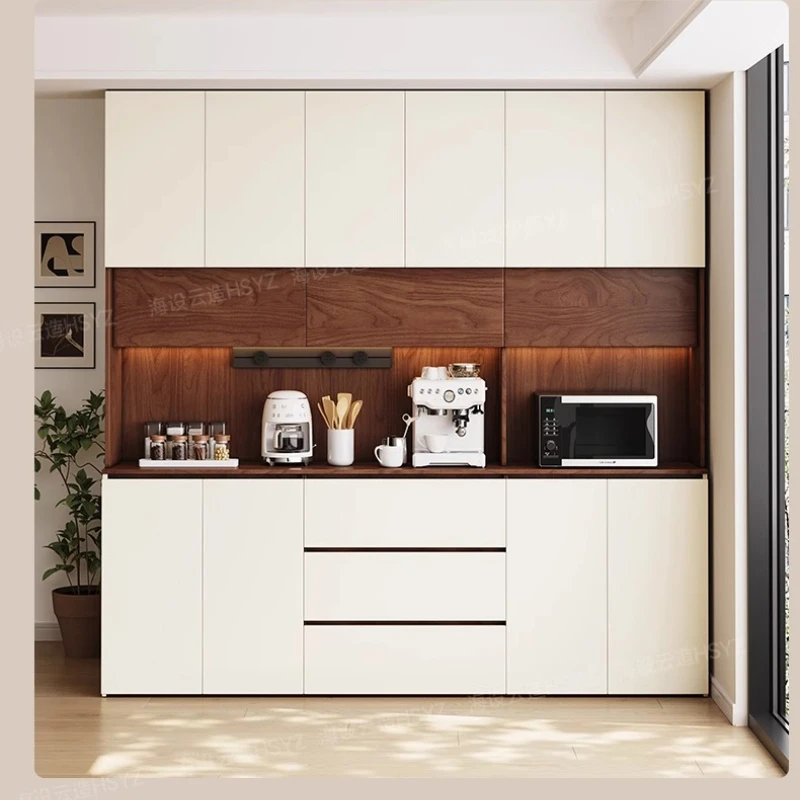 

LH side cabinet against the wall integrated multi-functional high cabinet home restaurant tea cabinet antique style