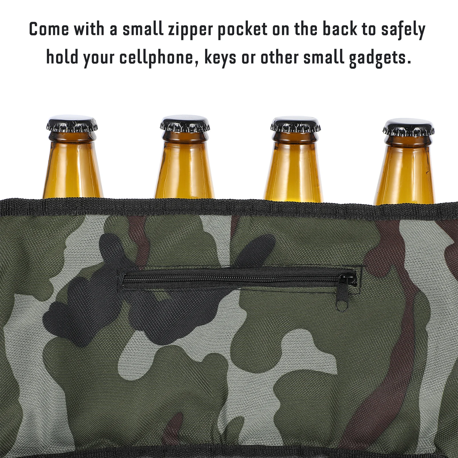 

6-пакетный пивной пояс, альпинизм, уличная поясная сумка, карман для мобильного телефона, кемпинг, задняя дверь, пляжная вечеринка, камуфляж, большой