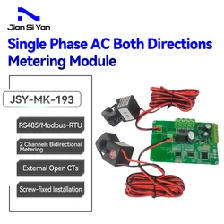 JSY-MK-193 dwukanałowy dwukierunkowy miernik pomiarowy 100A miernik mocy AC miernik energii słonecznej PCB