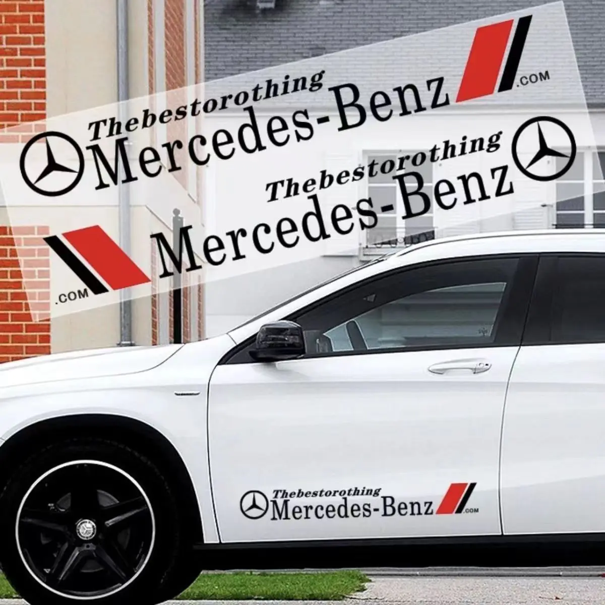 2Pcs Car Side Door Sticker Cool Decal Styling Decoration For MERCEDES BENZ W203 W204 W205 W209 W210 W211 W212 W176 W166 W163