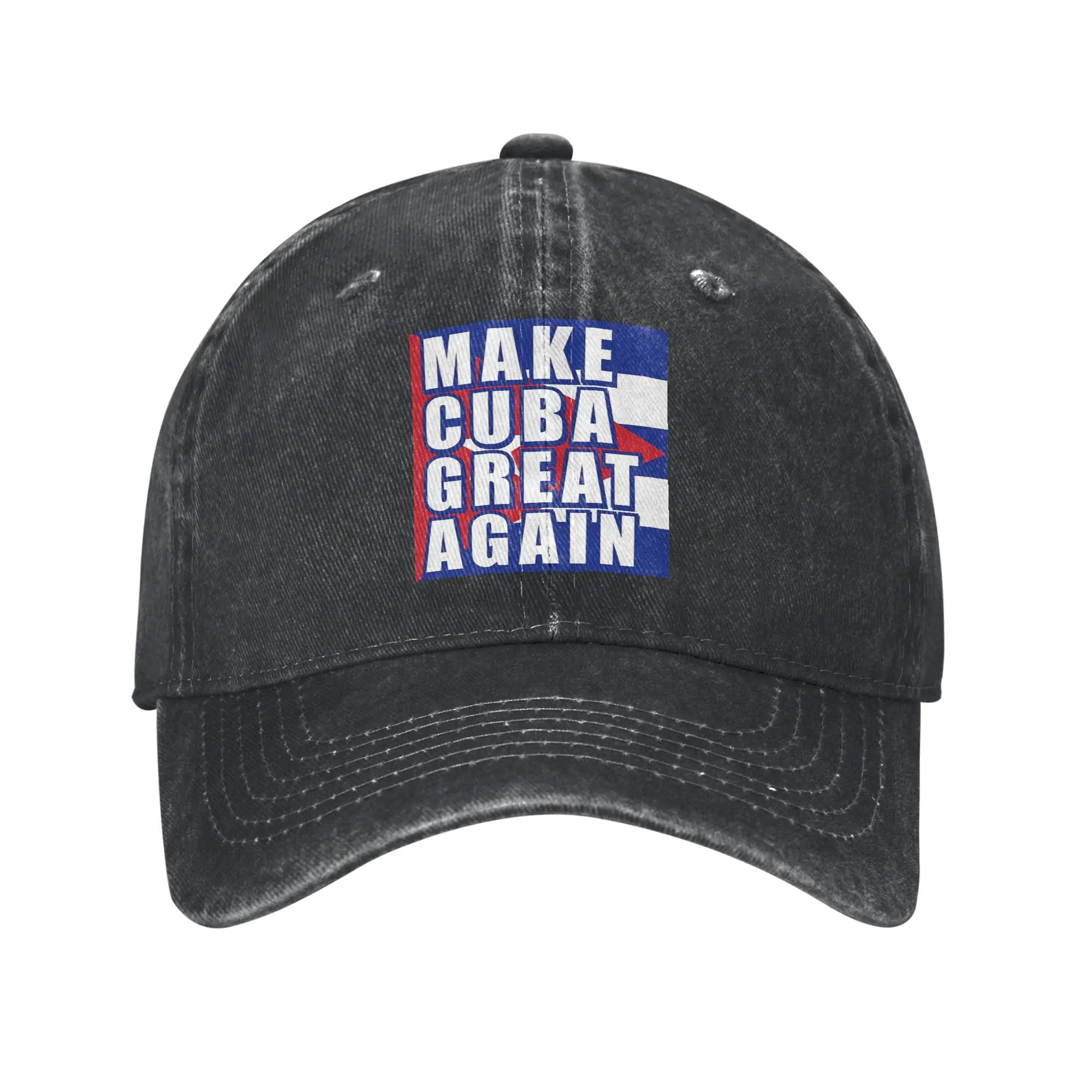 

Make Cuba Great Again Casual Baseball Cap For Women Men Summer Running Hippie Hip Hop Hats Fashion Sunscreen Baseball Caps