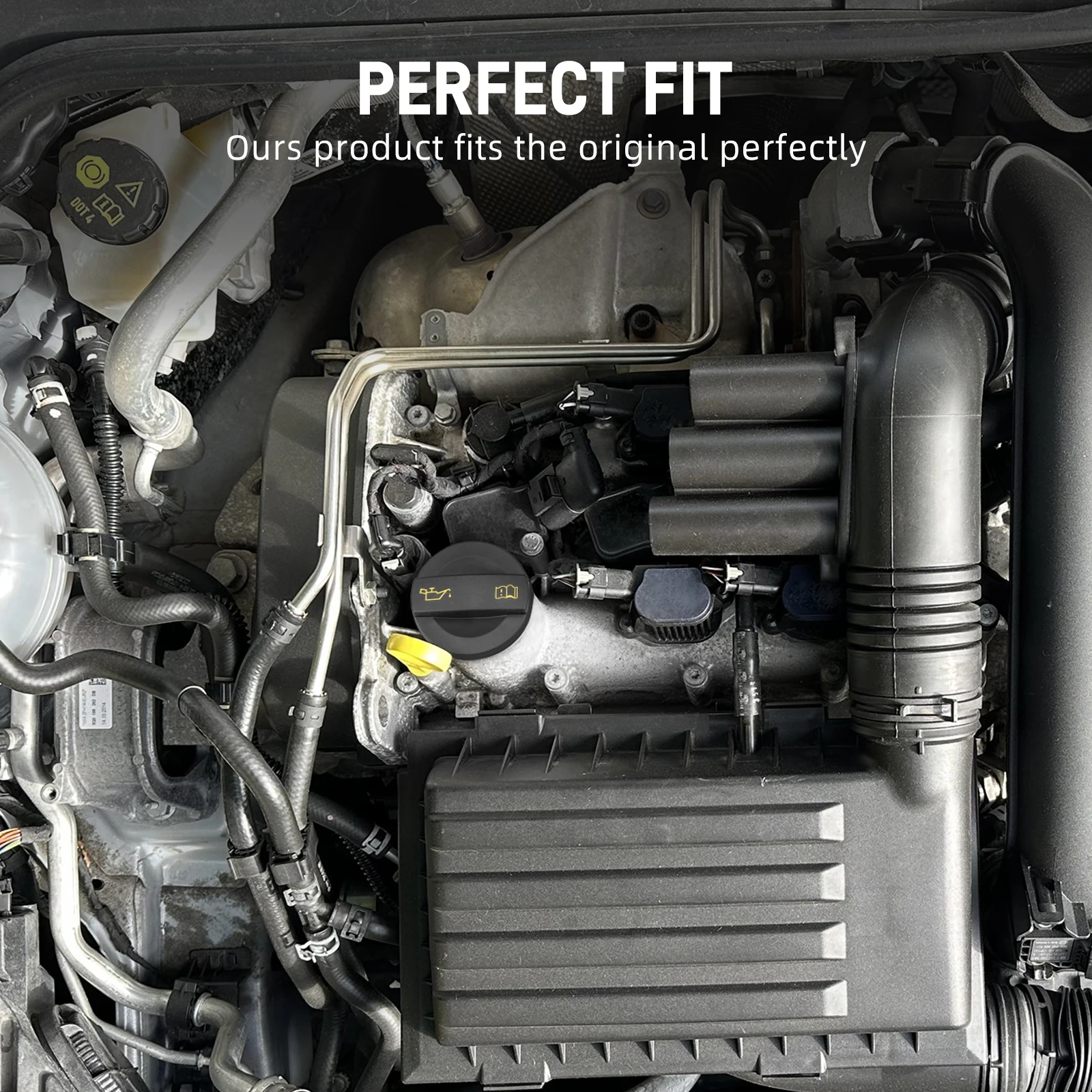 BEVINSEE غطاء فتحة تعبئة زيت المحرك البنزين لشركة فولكس فاجن للجولف 7/8/5/6 لتيجوان II ل باسات B8 ، لمحركات أودي A3 8 فولت A1 RS3 ، EA211