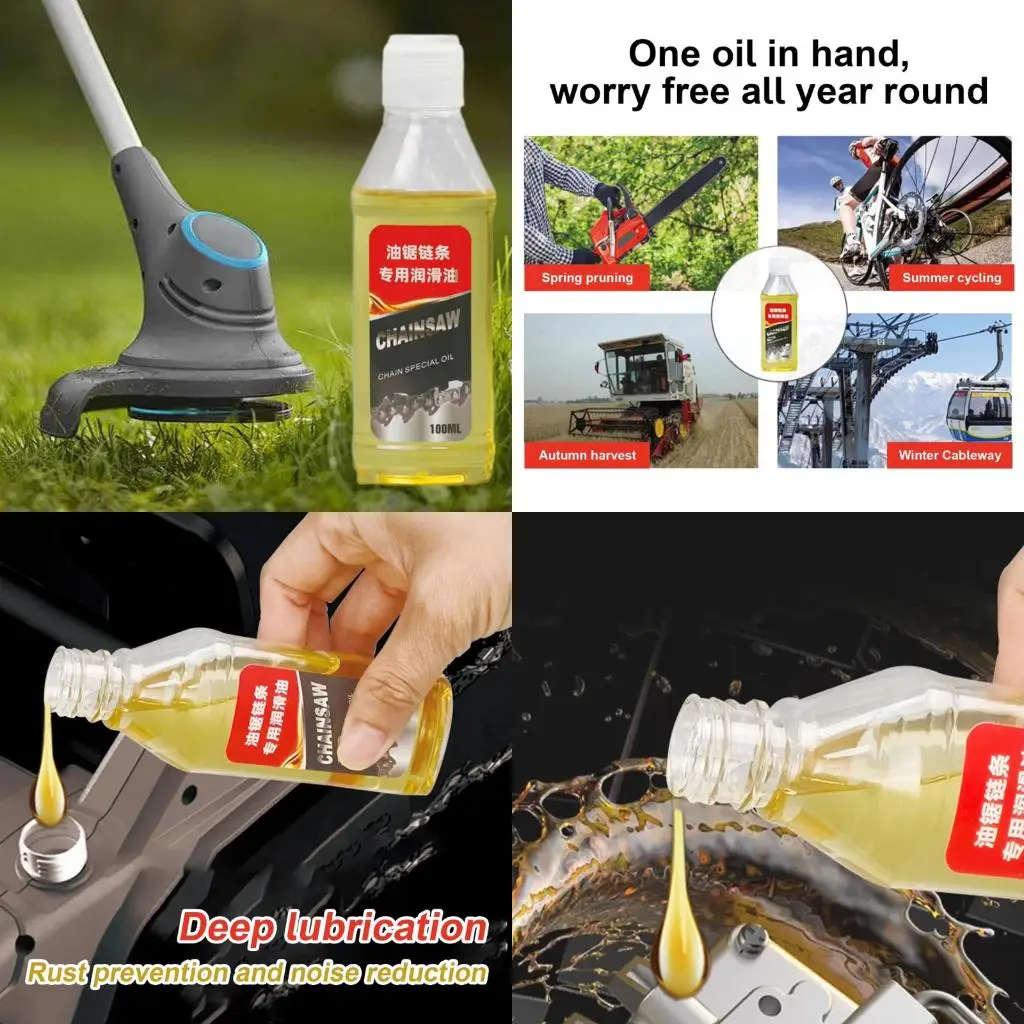  Chainsaw Lubrication Oil 100ml Temperature Resistant Lubricating Oil For Industrial And Home Gardening