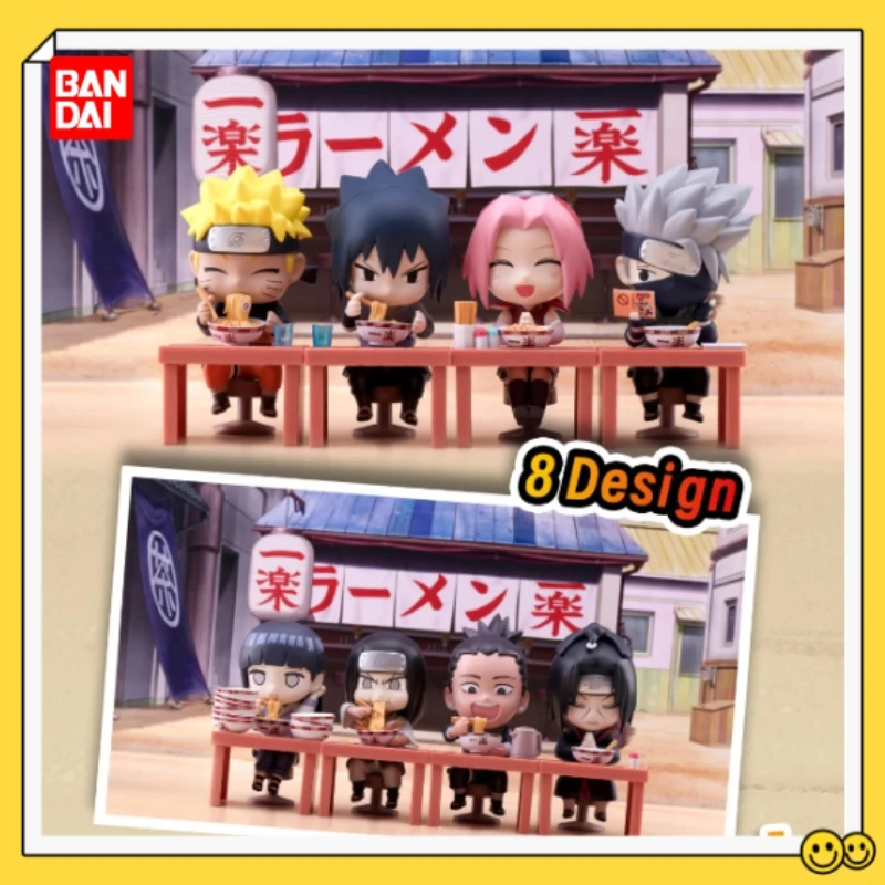 

In stock Bandai Original Naruto Shippuden Ramen Theme Series Blind Box Q Version Anime Figure Sasuke/Uchiha Itachi Pvc Model Toy