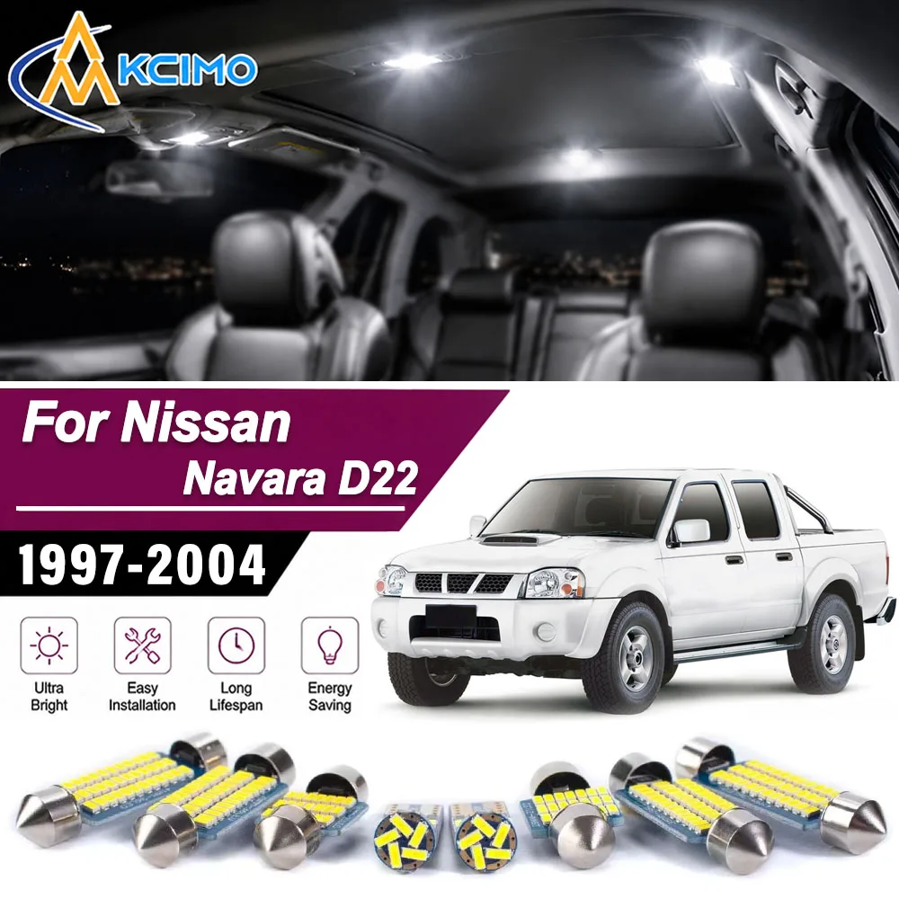 Plug And Play Canbus Error Free LED Indoor Lighting Bulbs Accessories For Nissan Navara D22 1997-2004 Auto Interior Lights