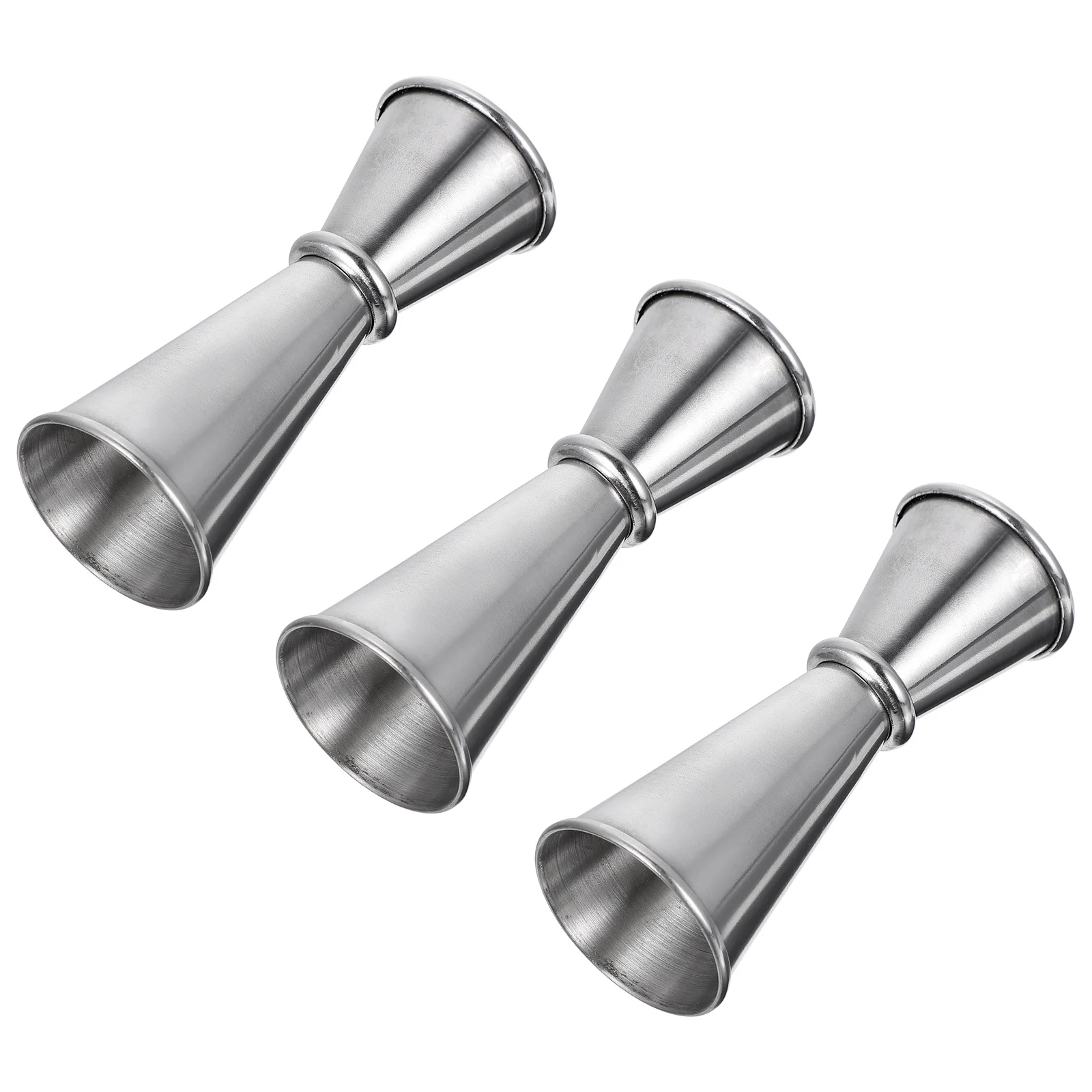 

3Pcs Stainless Steel Bar Jiggers Double Head Measuring Cups Professional Cocktail Ounce Cups Bartender Tool Double Jigger