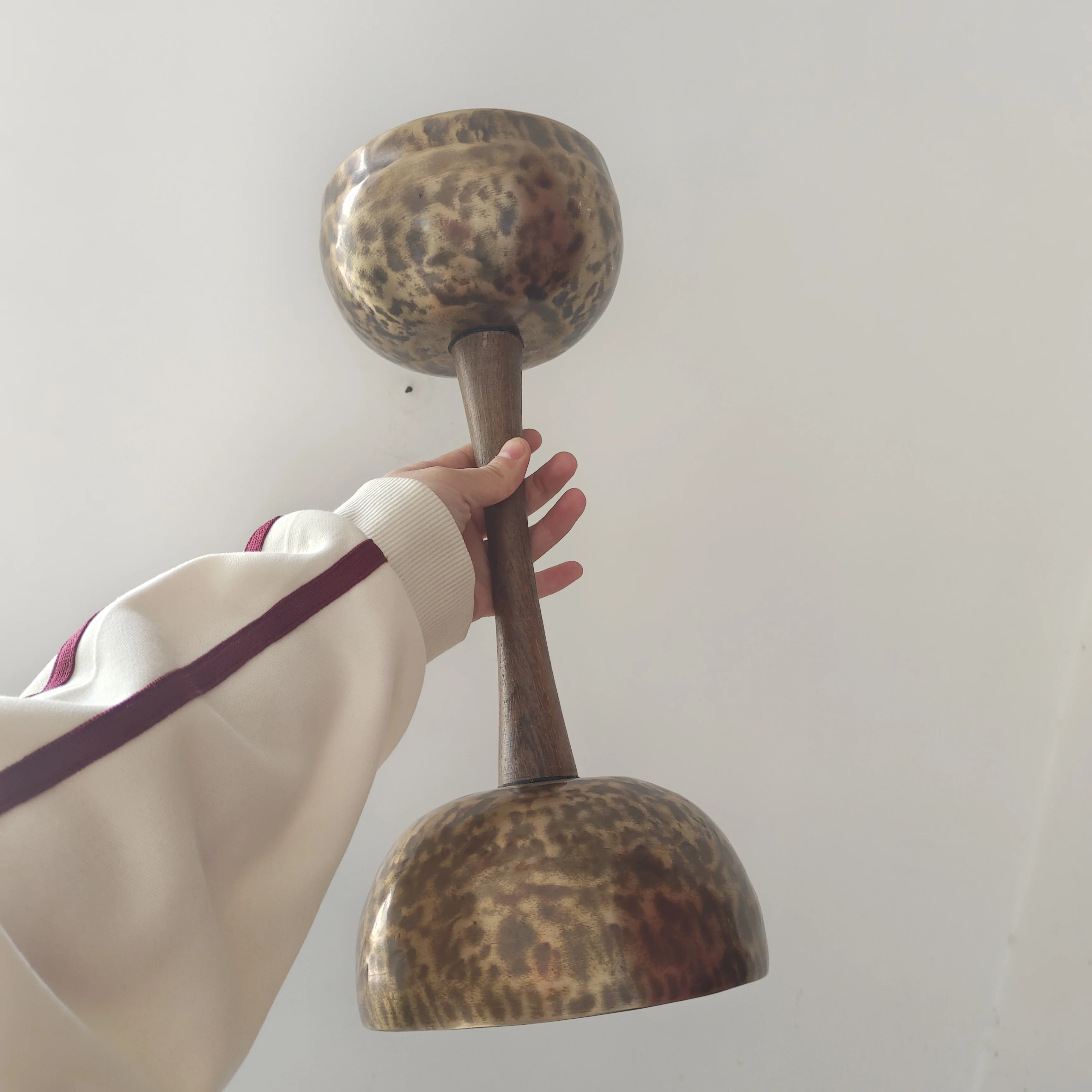 

Random Tone Double Chalice Tibetan Singing Bowl