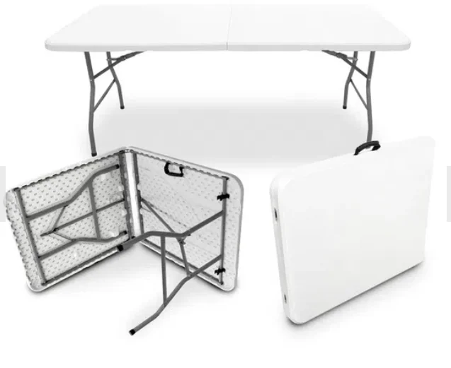 

Wholesale Modern Design 180CM Plastic Camping Table From China Lightweight and Durable Half Folding Outdoor Furniture