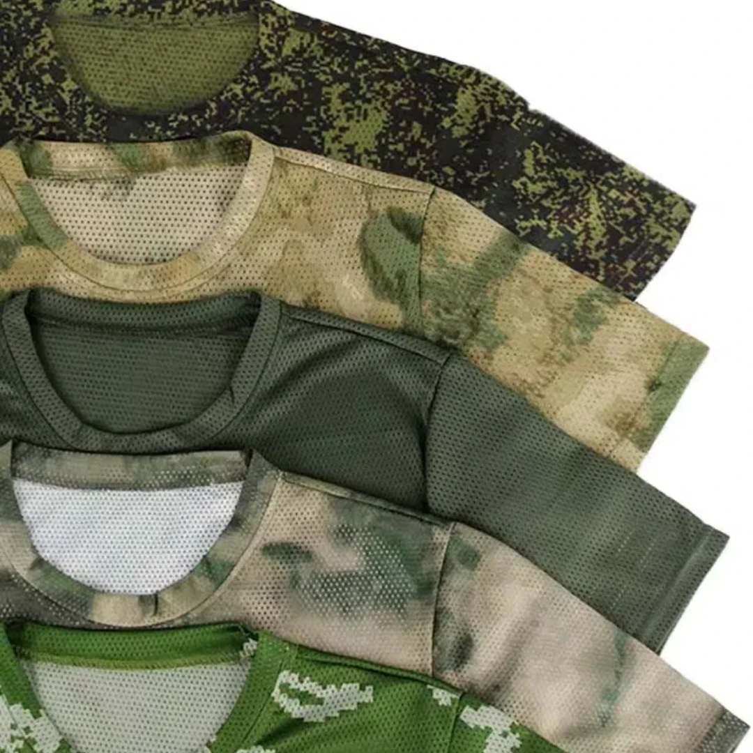 Russia EMR Camouflage Tactical T-shirt Ice Screen Eye Quick Drying Breathable Physical Vest Short Sleeve