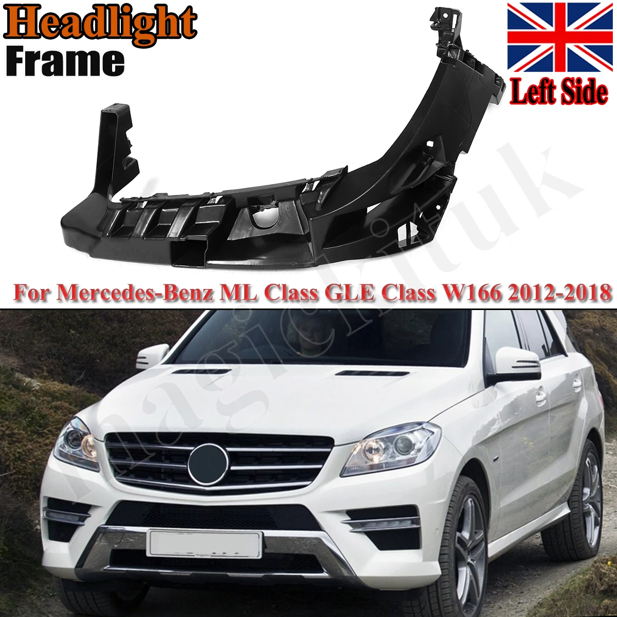 

FOR MERCEDES BENZ GLE W166 Left Headlight Bracket 400 450 500 2012 2013 2014 2015 2016 2017 2018 Car HEADLIGHT MOUNTING BRACKET