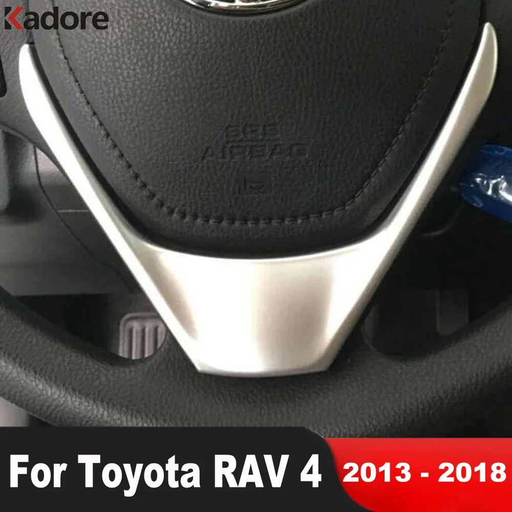 

Для Toyota RAV4 RAV 4 2013 2014 2015 2016 2017 2018 матовая панель автомобильного рулевого колеса Крышка отделка внутренние молдинги аксессуары