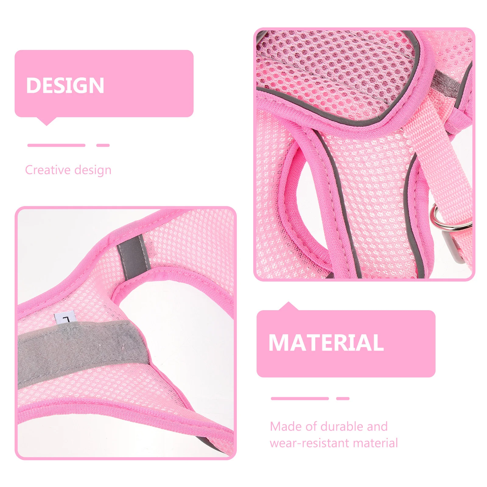 

1Set Pet Reflective Harness Breathable Dog Leash Adjustable Outdoor Walking Training Safe Leash Vest Dog Harness