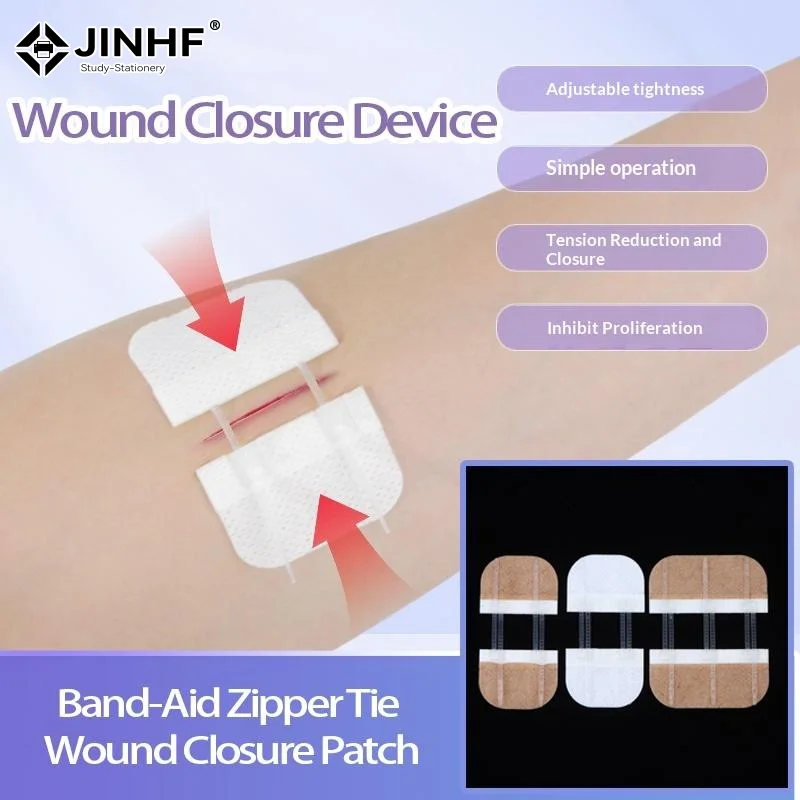 

Zipper Tie Wound Closure Patch Hemostatic Patch Wound Fast Without Suture Zipper Outdoor Band-Aid Portable Quick Clot Wound