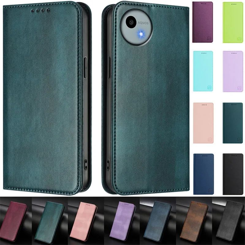 Funda magnética Coque Aquos wish 4 para Sharp Aquos wish4, Fundas de cuero con soporte tipo billetera para Sharp Aquos wish 4, funda trasera
