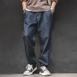 Maden Taper Pants Loose Baggy Denim Jeans Washed Vintage Jeans Men’s Streetwear Trousers Mid-Waist Fashion Designer Harem Pants