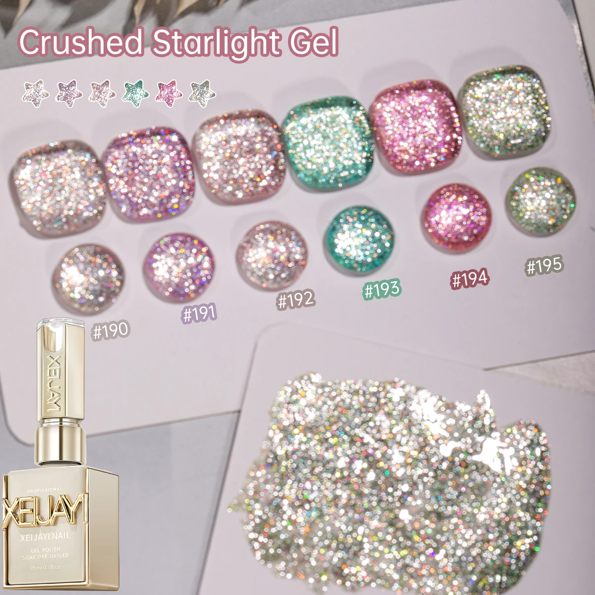 XEIJAYI 6 pièces ensemble 15ml Gel vernis à ongles ensemble, UV LED trempage Gel à ongles, semi-permanent, bricolage Salon qualité Nail Art Gel pour le printemps