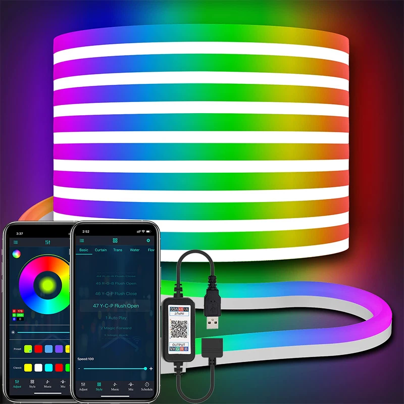 

Гибкая RGB-лента SMD3535 с поддержкой Bluetooth и USB