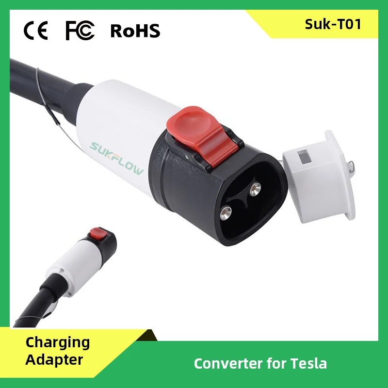 

Tesla Electric Vehicle Charging Adapter Converter AC 240V 60A SAE J1772 for Tesla to Type 1 Car Charging Connector Adaptor