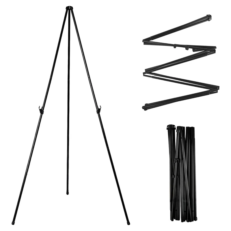 Display Easel Stand For Wedding, 63Inch Portable Instant Tripod Collapsible Artist Easel Stand Display, Fold Tripod