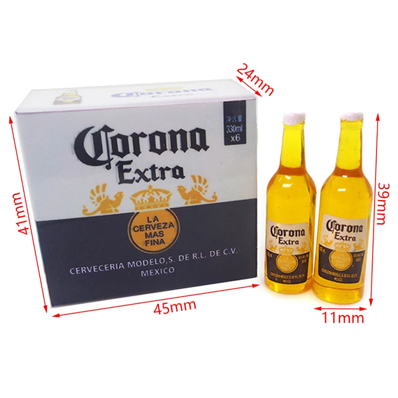 1Set 1:12 Dollhouse Miniature Corona Beer Case Model DIY Kid Toy Accessories Simulation Life Scene