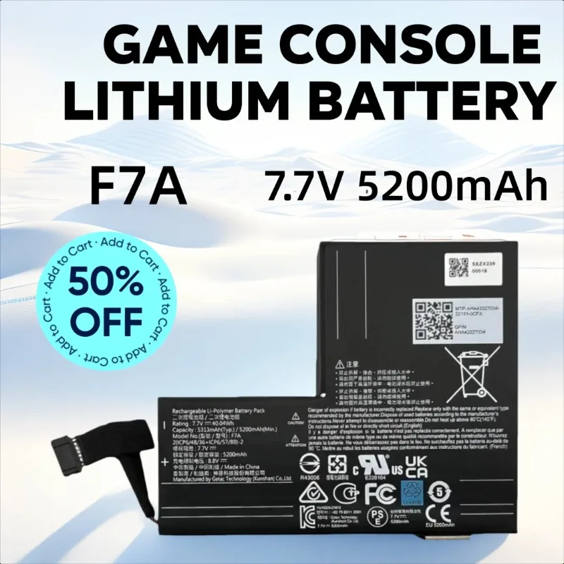 

New 7.7V 5200mAh F7A Battery for Steam Deck Game Console Lithium Battery
