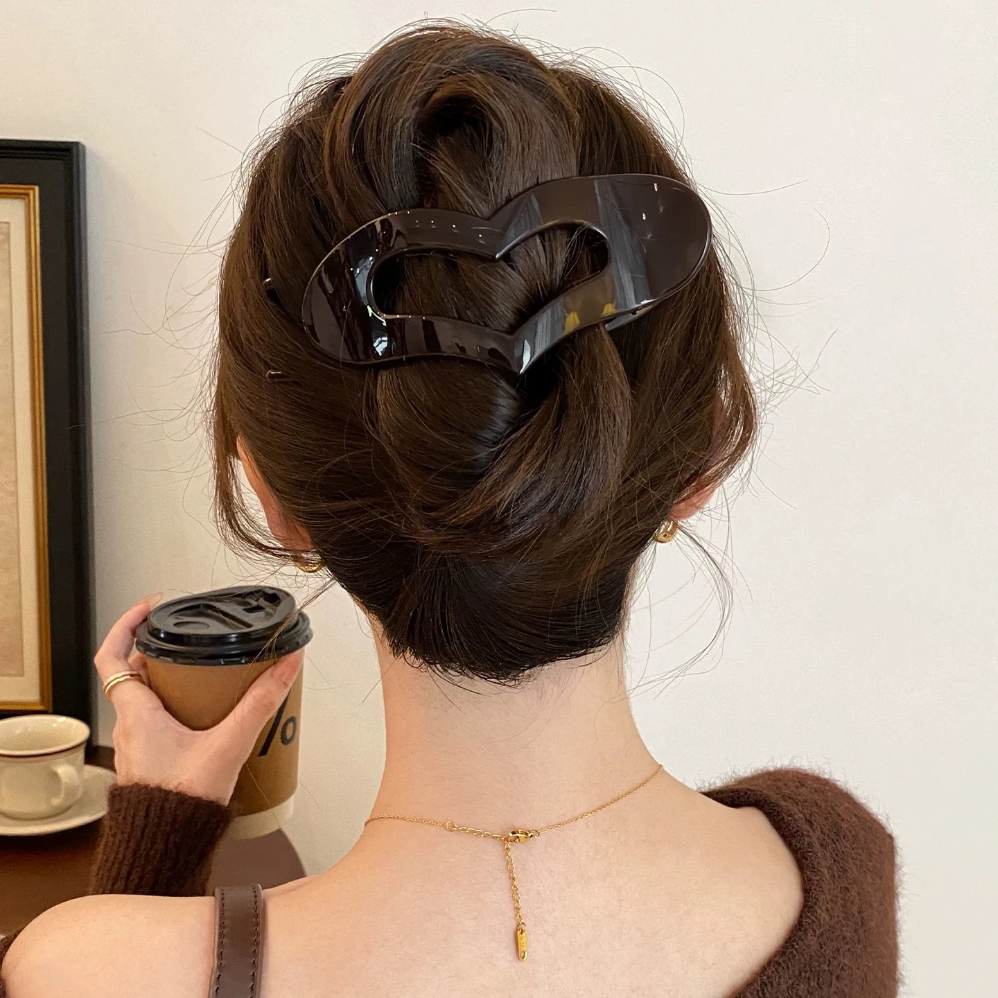 

1 шт., модная заколка для волос в форме сердца, элегантная женская однотонная заколка для волос с леопардовым узором, заколка для волос для девочек, праздничные аксессуары для волос