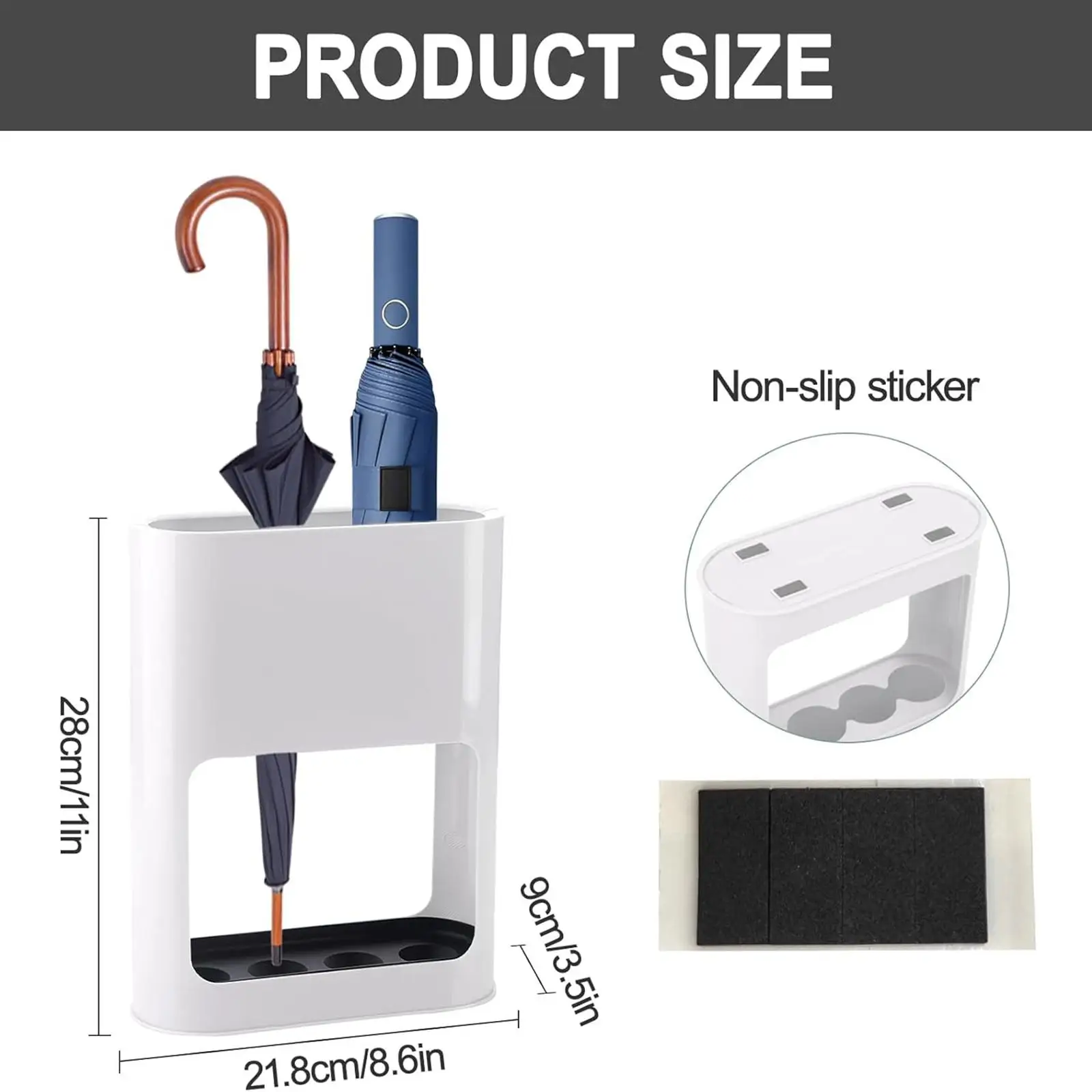 Umbrella Stand Storage Modern Stable Space Saving Umbrella Holder Multi Functional for Hallway Apartment Restaurant Office