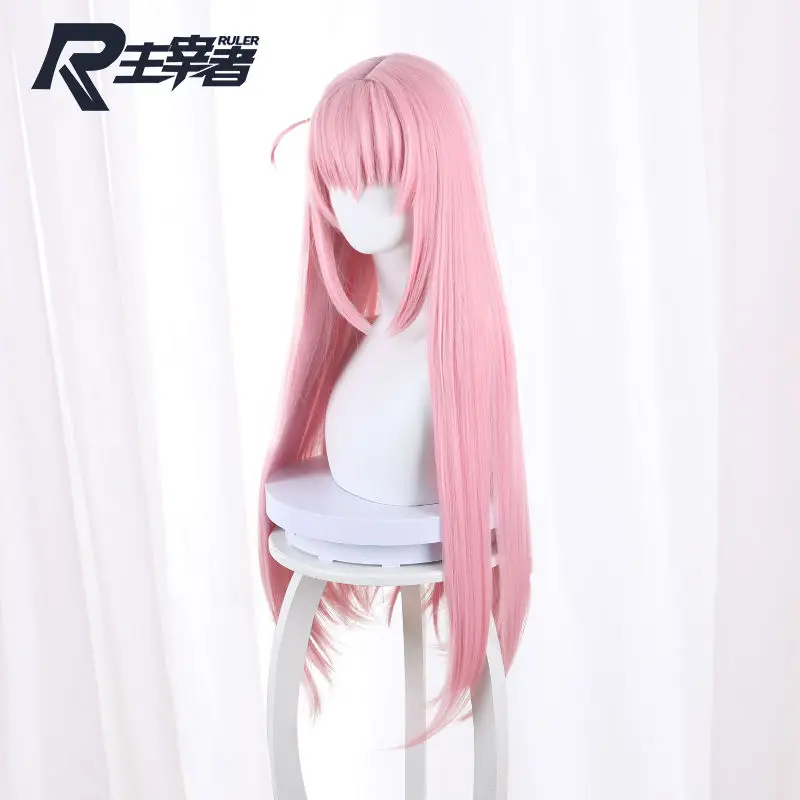 Anime BOCCHI THE ROCK! Cosplay Gotoh Hitori Wig Halloween Play Party Stage High Quality Long Straight Pink Hair Costume Prop