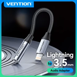 Vention DAC Lightning to 3.5mm female Earphone Adapter Aux Cable Lightning to 3.5 Audio Cables for iPhone 14/13 Pro iPod iPad