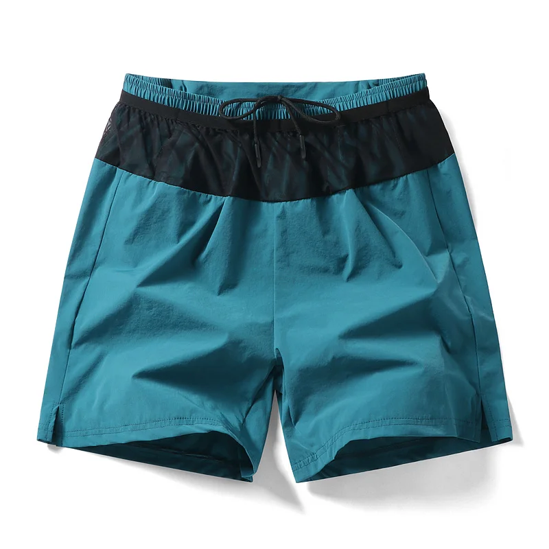 UETEEY-pantalones cortos deportivos para hombre, Shorts masculinos de secado rápido, transpirables, con bolsillo completo, para correr, Maratón, gimnasio, trotar, Tenis