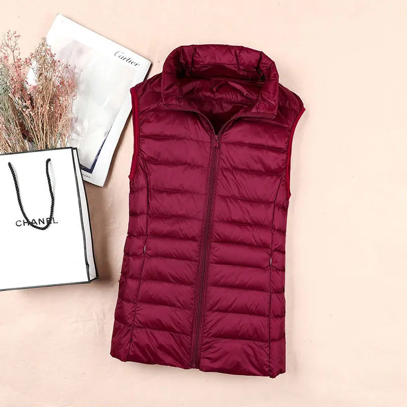 Lightweight and Fashionable Down Vest Down Jacket Vest Fashionable Casual Pocket White Duck Down Vest Vest Female 2025