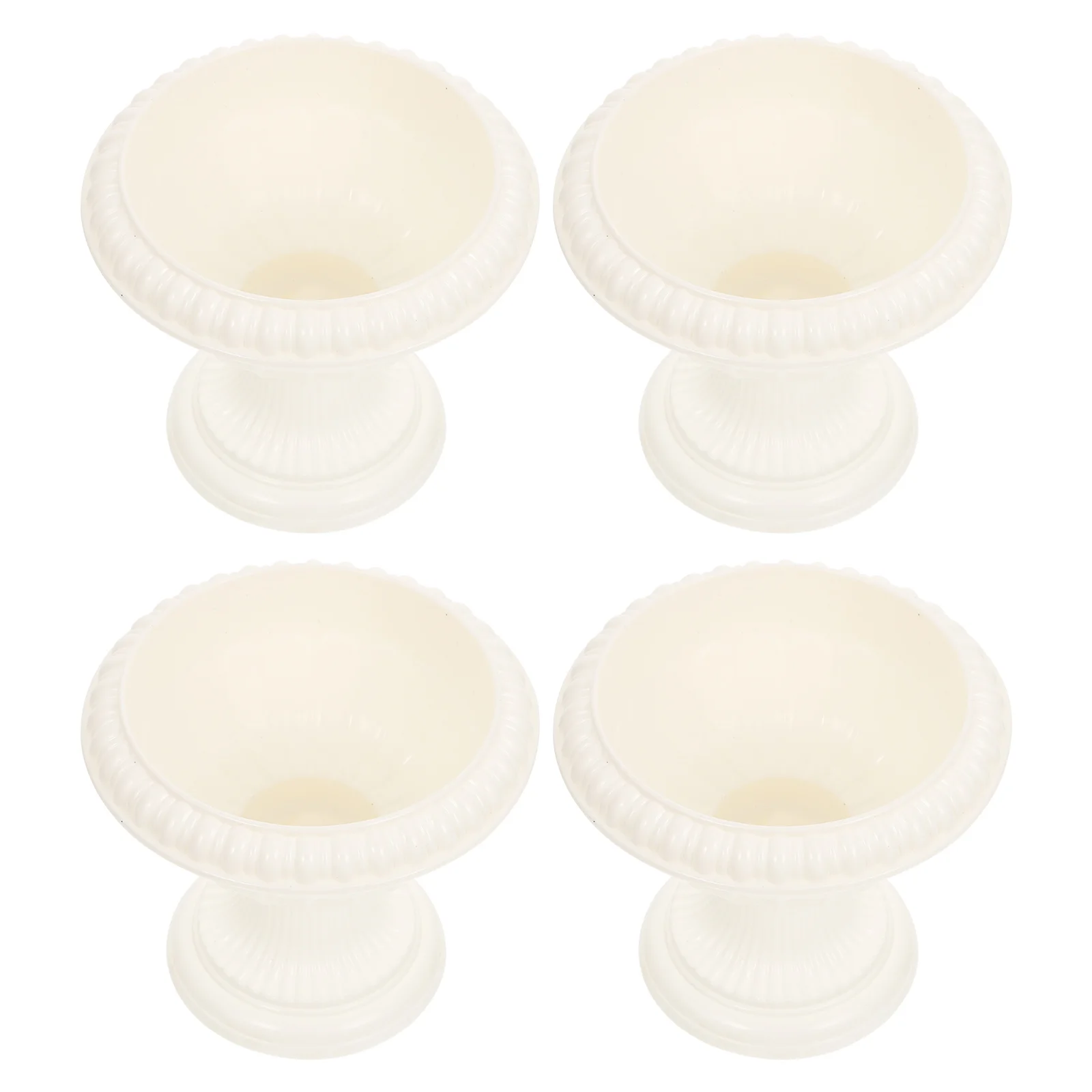 

4Pcs Grecian Flower Pots European Style Plastic Gardening Planters Indoor Outdoor Garden Decor Wedding Decorative Planter