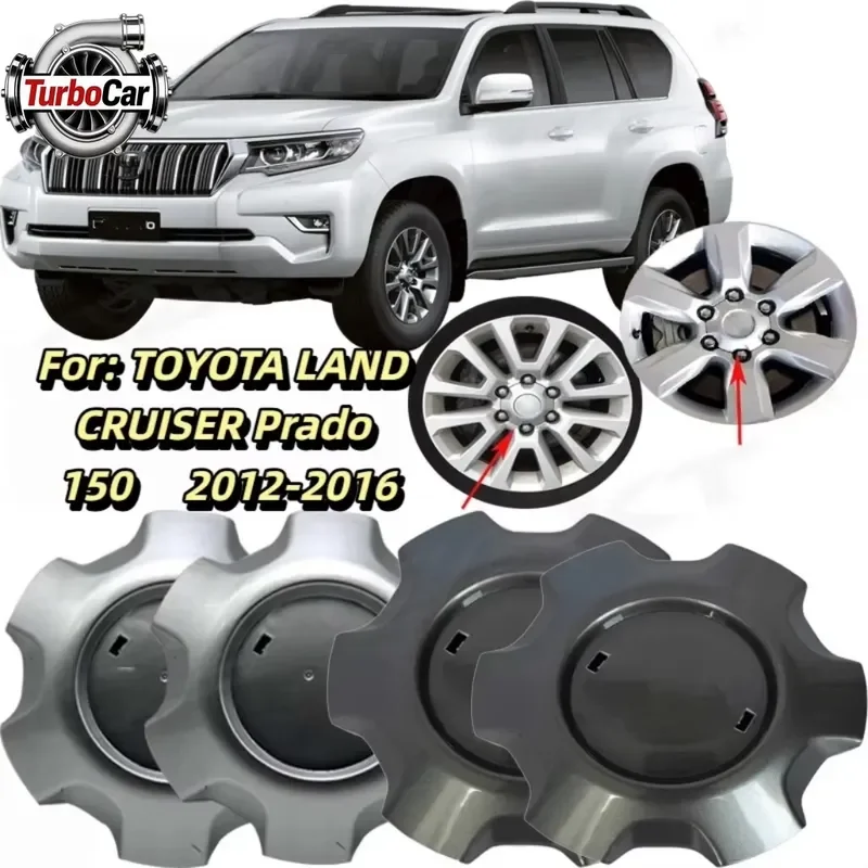 For Toyota Prado FJ150 2012–2016 Wheel Center Hub Cover ABS Durable Car Wheel Rim Cap Replacement
