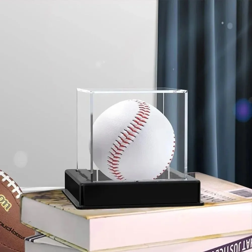 Clear For Acrylic Storage Box 8x8x8cm for Baseball Display Dustproof Protective Case for Collectibles Toys and Decorative Items
