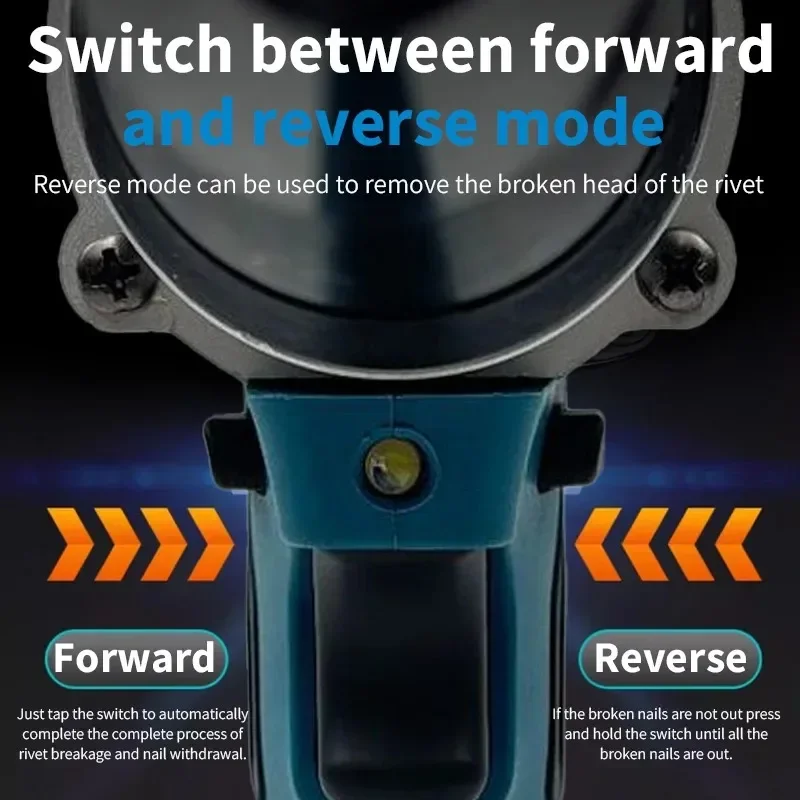 Makita Brushless Electric Rivet Gun LED Cordless Multifunctional Rivet Nut Gun Automatic Riveting Tool Compatible 18V Battery view 4