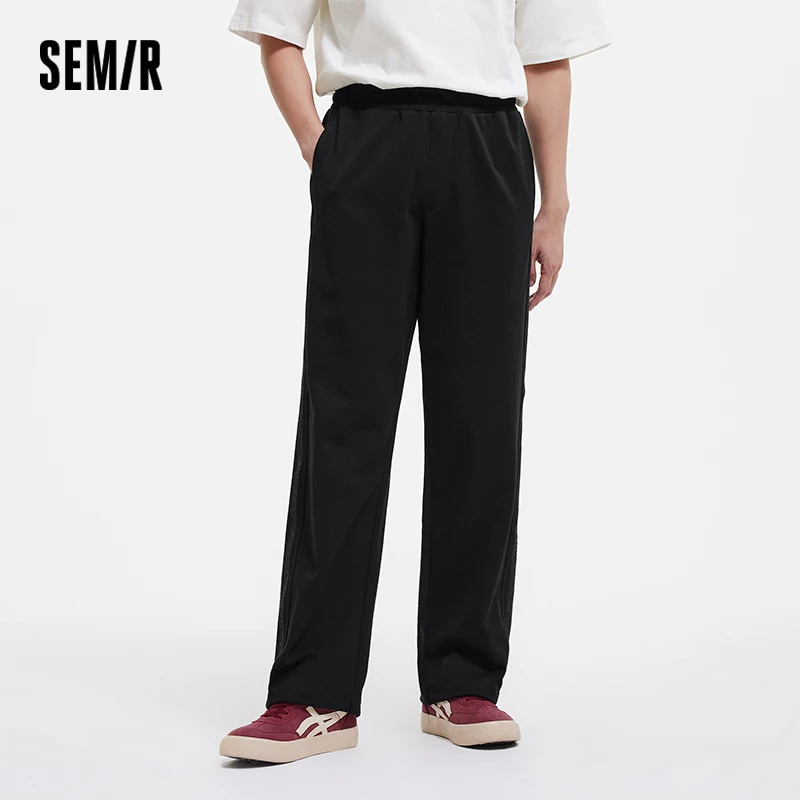 

Semir Men Loose Fit Straight Leg Pants 2025 Summer Retro Trend Wide Leg Trousers for Casual or Trendy Street Look
