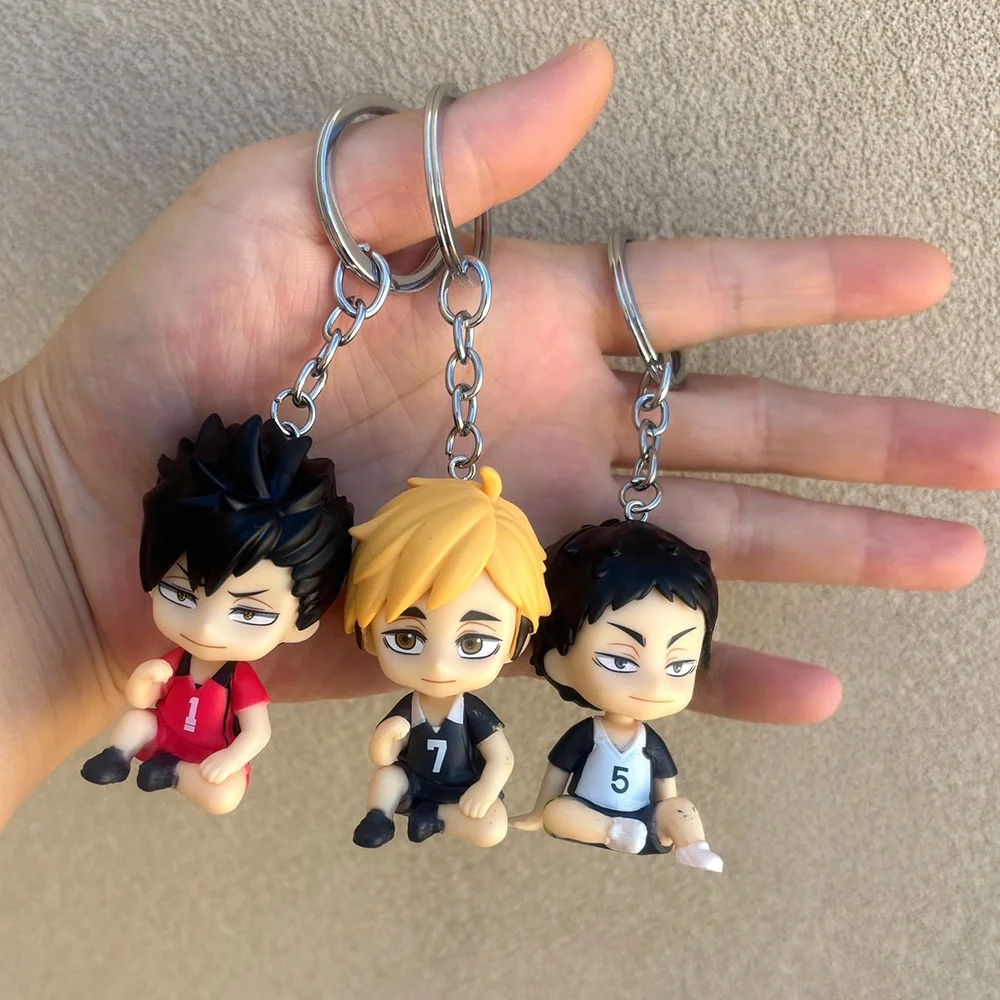 5cm Haikyuu!! Breloczek Figurka Anime Mini Śpiący Hinata Shoyo Tobio Kageyama Lalka Uroczy Siatkarz Junior Ozdoba Prezent