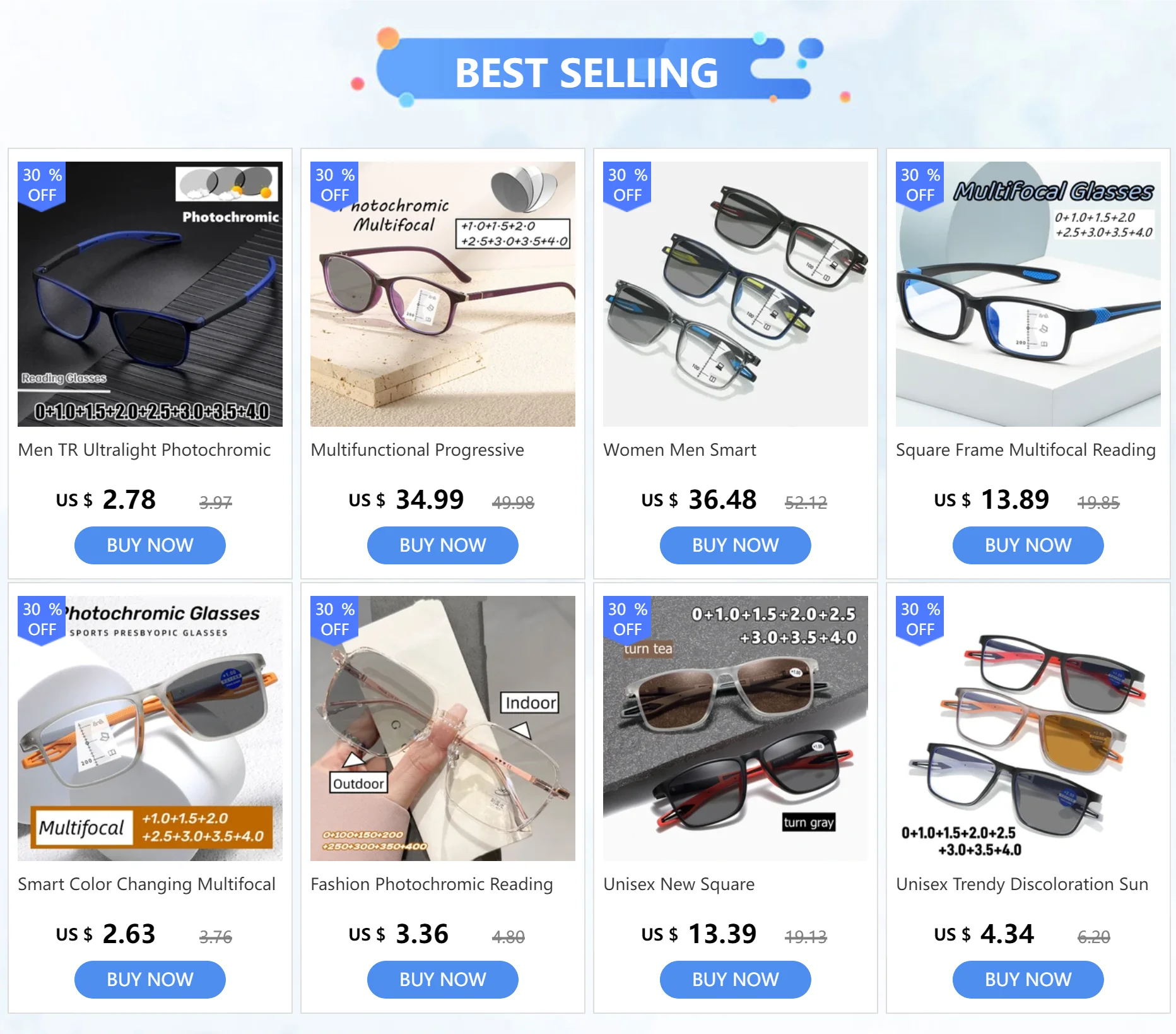 TR90 Photochrome Multifokale Lesebrille Männer Frauen Blaues Licht Blockieren Progressive Brillen Nahe Fern Sonnenbrille für Sport – Detail 1